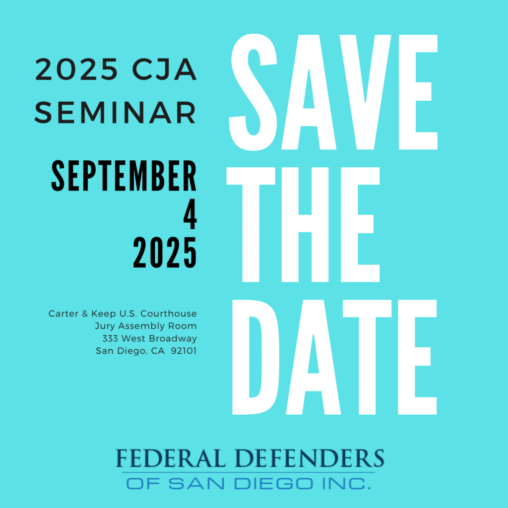 Federal Defenders San Diego_Save the Date